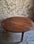 Antique French Round Oak Drop-Leaf Dining Table, 1870s For Sale - Image 17 of 18