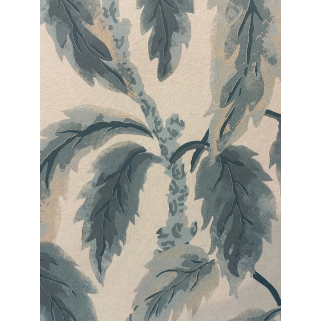 Hand Printed on paper , this wallpaper is stunning. There are 20 yds in one roll. 30" wide including selvage . Sad I can't...