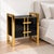 Wood Black Glass and Brass Bedside Tables with Two Drawers from Justfurnituress SRL, Set of 2 For Sale - Image 7 of 10