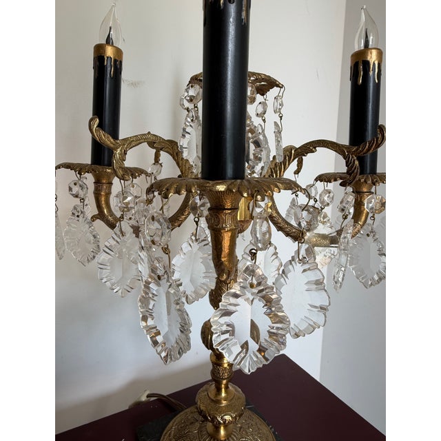 Victorian Tabletop Electric Five-Arm Candelabra Table Lamp For Sale - Image 4 of 11