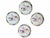 PLEASE READ ENTIRE DESCRIPTION Vintage (1890-1920) Set of 4 Hand Painted Chinoiserie Porcelain Nippon Plates with a Floral...