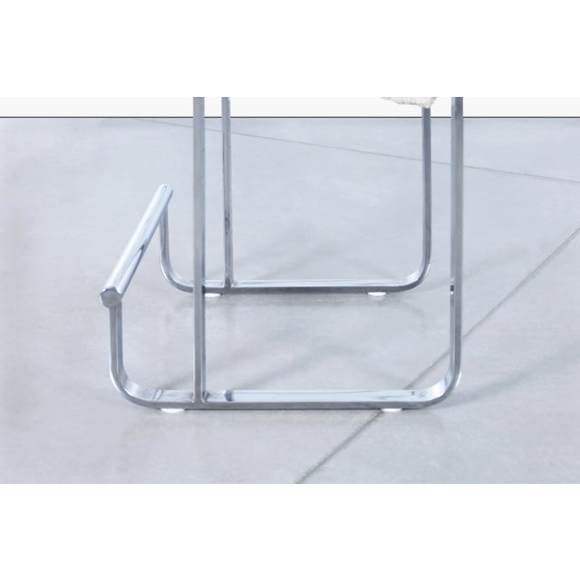 Mid-Century Modern Chrome Sled-Base Counter Stools, 1970s For Sale - Image 11 of 12