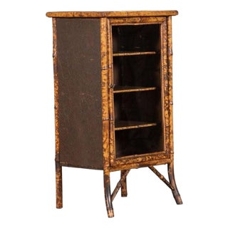 English Lacquer Glazed Bamboo Cabinet, 1880 For Sale