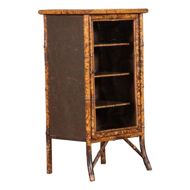 English Lacquer Glazed Bamboo Cabinet, 1880 For Sale