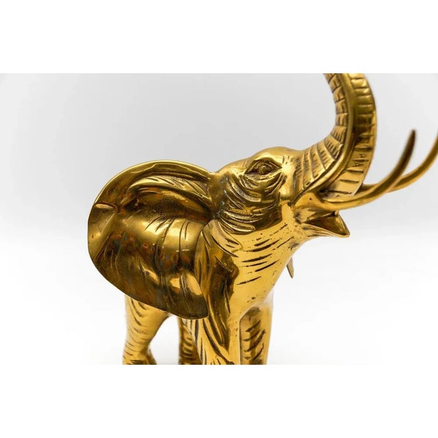 Metal Large Mid-Century Modern Brass Elephant, 1960s For Sale - Image 7 of 9