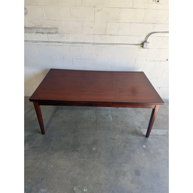 Skovby Mobelfabrik Rosewood Extendable Dining Table Denmark Mid-Century Modern 1970s For Sale - Image 14 of 15
