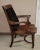 1900 - 1909 French Art Nouveau Walnut Office Desk Arm Chair For Sale - Image 5 of 10