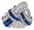 1930s Art Deco 10.00 Carat Diamond Sapphire Platinum Pendant For Sale