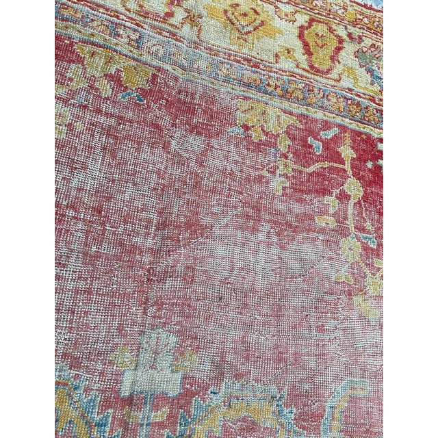 Antique Turkish Distressed Smyrne Rug For Sale - Image 9 of 18