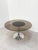 Gold Vintage Round Chrome and Glass Table For Sale - Image 8 of 8
