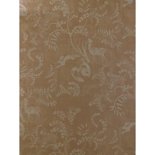Lisa Fine Textiles Pandora Printed on Linen Fabric Terra Cotta - Pan/26- 4 Yards For Sale