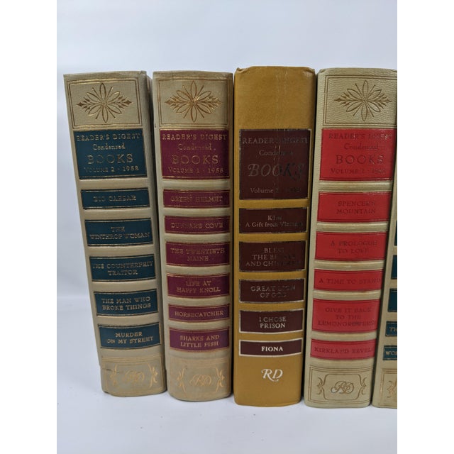 1950s–1960s Reader’s Digest Cream, Pastel & Gold Gilt Decorative Books - Set of 15 For Sale - Image 9 of 18