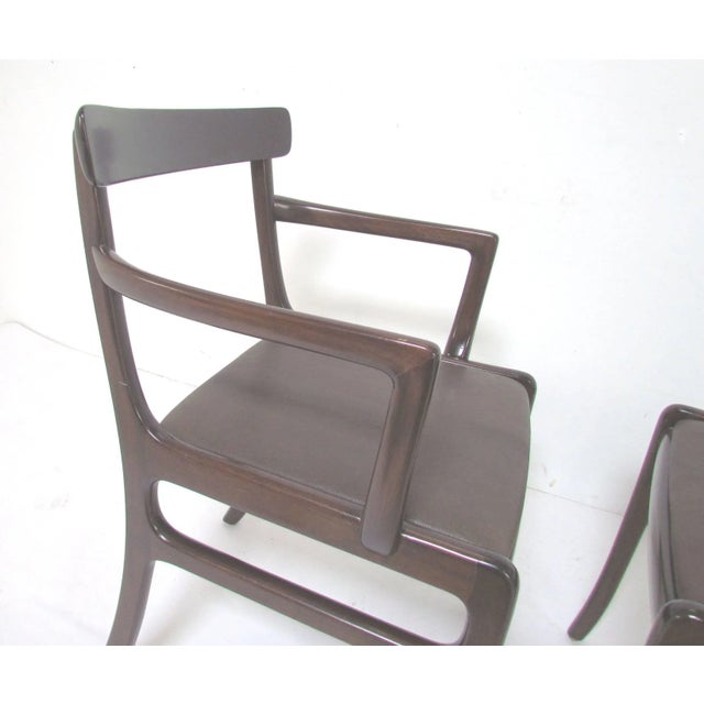 Taupe Set of Four Danish Dining Chairs by Ole Wanscher, Circa 1960s For Sale - Image 8 of 9