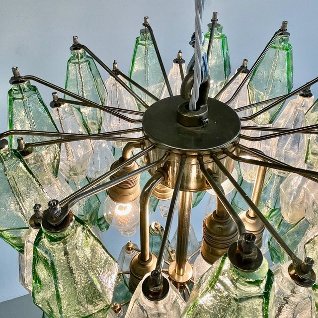 Polyhedron Chandelier by Carlo Scarpa fir Venini, 1975 For Sale - Image 6 of 10