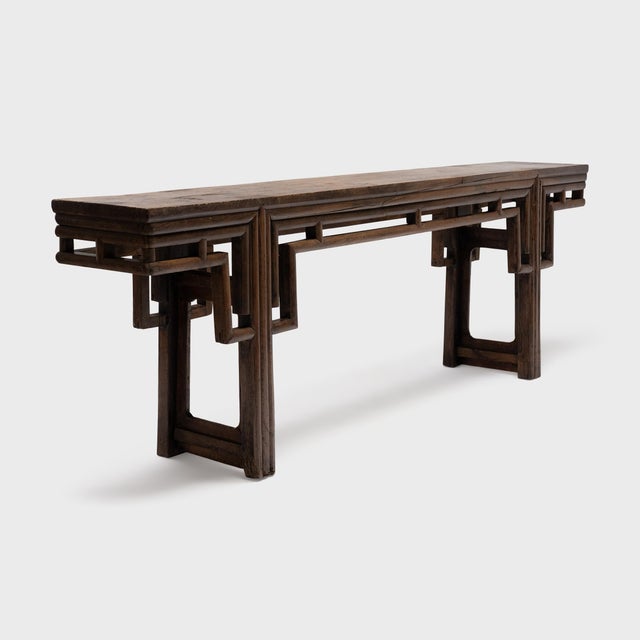 Traditional Chinese Monumental Peach Patch Console Table, C. 1750 For Sale - Image 3 of 7