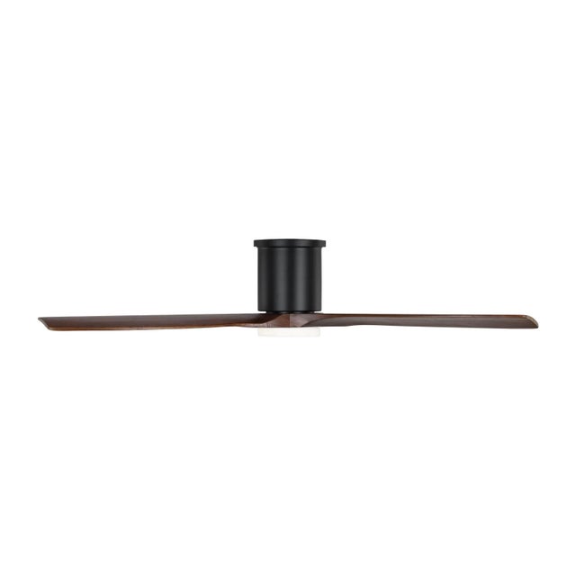 Modern Visual Comfort Fan Collins Hugger 52" LED Ceiling Fan in Midnight Black with Dark Walnut Blades For Sale - Image 3 of 3