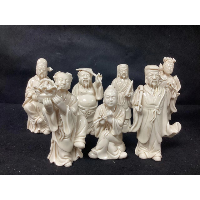 Blanc De Chine Chinese Figures, Set of Seven For Sale - Image 10 of 10