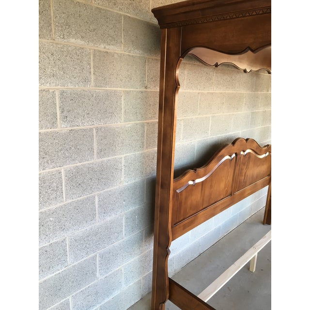 Ethan Allen Country French King Size Canopy Bed Chairish