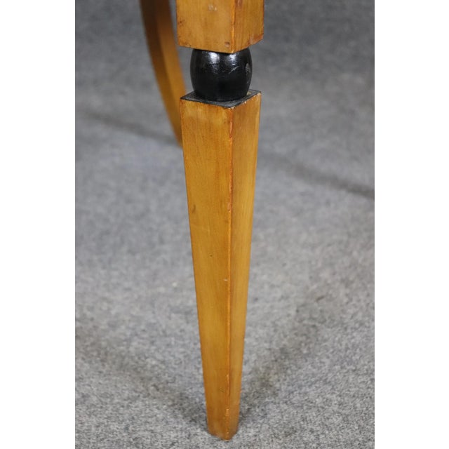 Gorgeous Pair Biedermeier Style Ebonized Birch Armchairs For Sale - Image 11 of 12