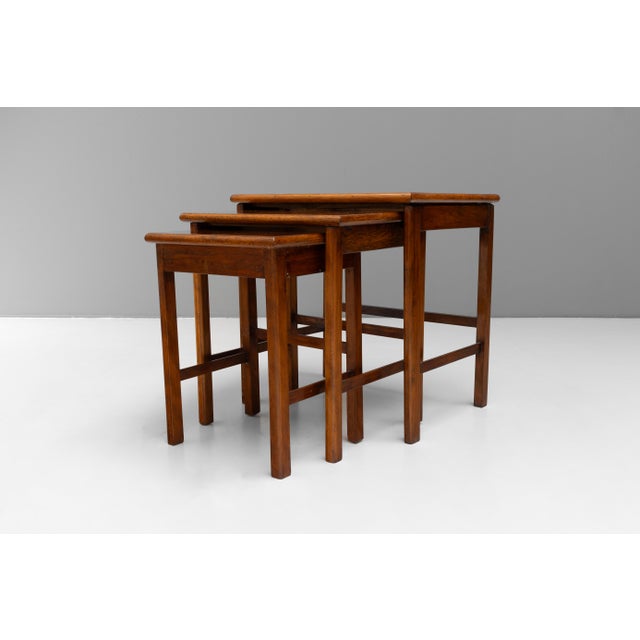Mid-Century Modern Nesting Tables, 1970s, Set of 3 For Sale - Image 6 of 9