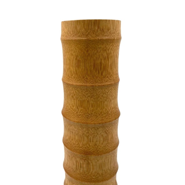 Brown Hollywood Regency Bamboo Vase, Italy 1970 For Sale - Image 8 of 12