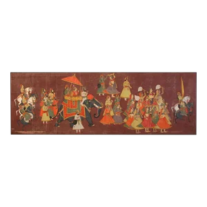 Monumental Work on Printed Silk Panel