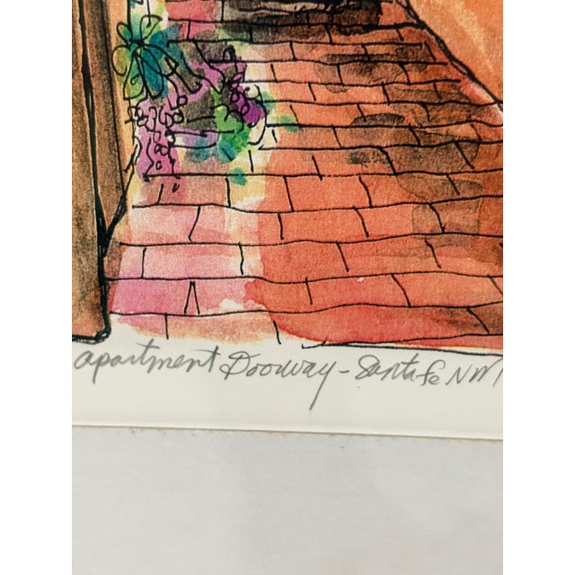 Late 20th Century Late 20th Century Kiran Levy "Apartment Doorway – Santa Fe Nm" Signed Hand-Enhanced Limited Edition Print Framed For Sale - Image 5 of 9
