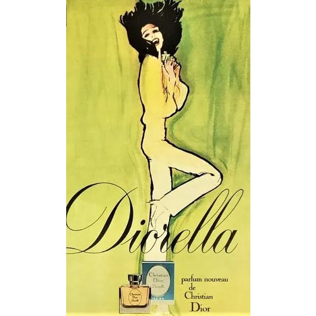 René Gruau 1972 French Vintage Dior Perfume Advertisement Print by Gruau For Sale - Image 4 of 5