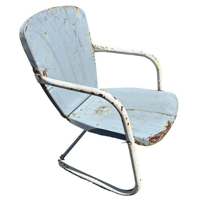 Art Deco Mid-Century Springer Patio Outdoor Lounge Chair, Pair For Sale - Image 3 of 8
