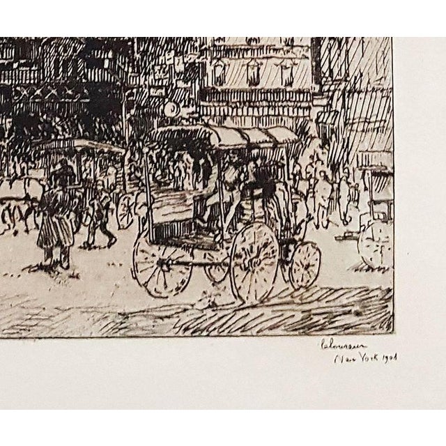 Jean-Emile Laboureur, New York, Courtland Street, 1908, Etching For Sale - Image 3 of 4