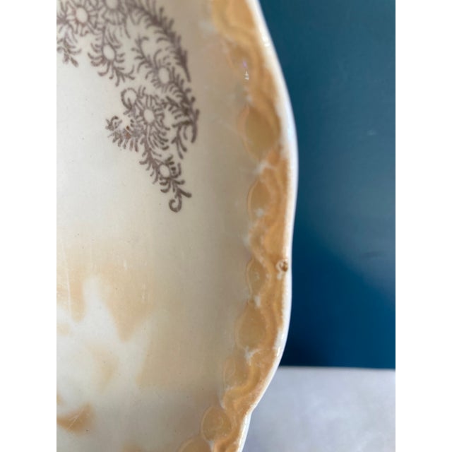 Peach Antique d.e. McNicol England Fruit Motif Decorative Plate For Sale - Image 8 of 11