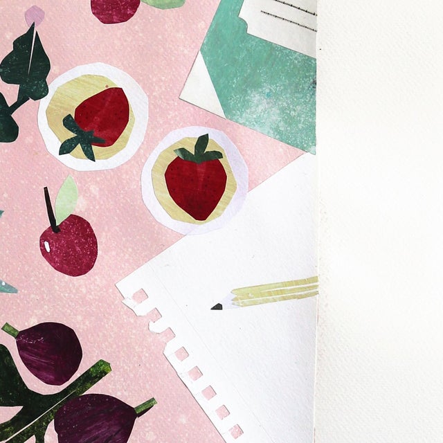 2020s Under the Umbrella - Abstract Colorful Still Life Collage Art on Paper Original Artwork by Maria C Bernhardsson For Sale - Image 5 of 8