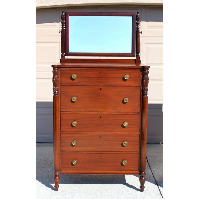 Bring timeless elegance into your home with this exquisite Circa 1880 Antique Mahogany Dresser Set, a true statement of...