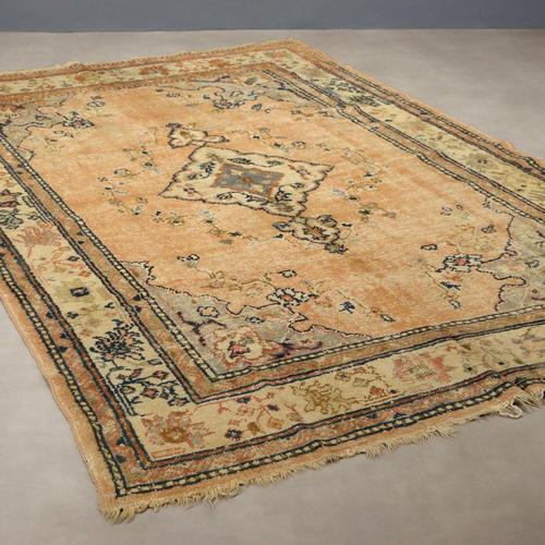 Brown Turkish Ushak Rug in Wool For Sale - Image 8 of 8