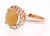 Contemporary 2.86 Carat Opal Diamond 14 Karat Rose Gold Cocktail Ring, Size 7 For Sale - Image 3 of 5
