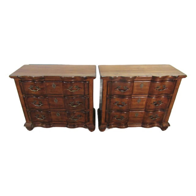 Harden Solid Cherry Pair of French Styled Nightstands For Sale