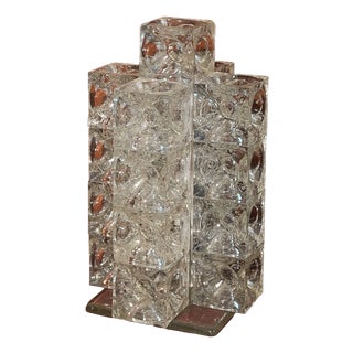 Sculptural Lamp in Glass Cubes attributed to Albano Poli for Poliarte, 1960s For Sale