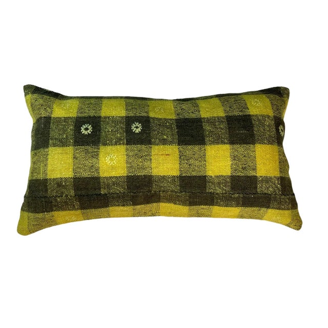 Textile Vintage Handmade Rug Cushion Cover For Sale - Image 7 of 11