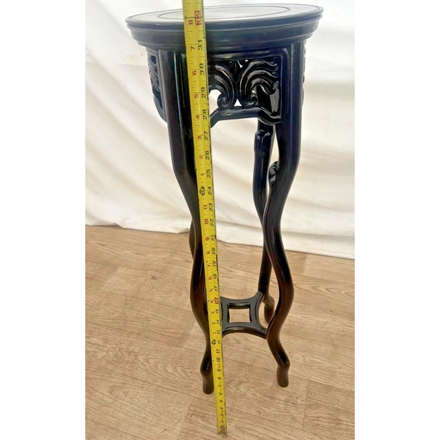 Vintage Mahogany Plant Stand Pedestal Prunus Root Carved Tall Jardinière Table For Sale - Image 9 of 12
