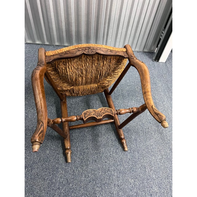 Early 20th Century Antique Louis XV Carved Ladderback Chair For Sale - Image 5 of 5