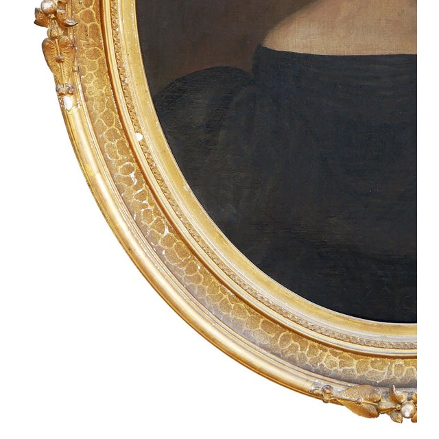 Black American Portrait Painting of a Lady of the Verplanck Family, 1820s For Sale - Image 8 of 12