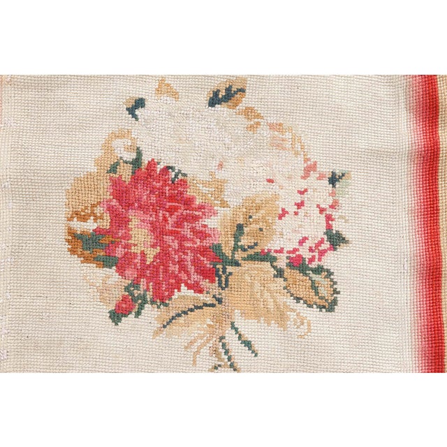 English Antique English Needlepoint Rug For Sale - Image 3 of 13
