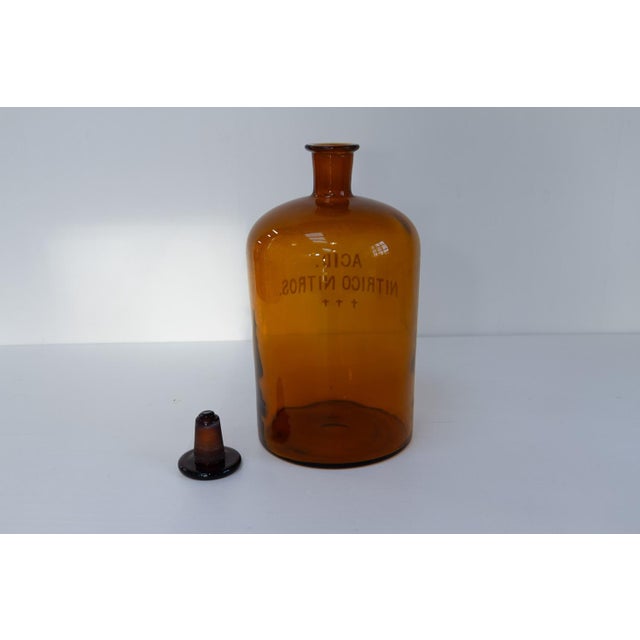 Glass Large Danish Pharmacy Glass Bottles, 1900s, Set of 3 For Sale - Image 7 of 18