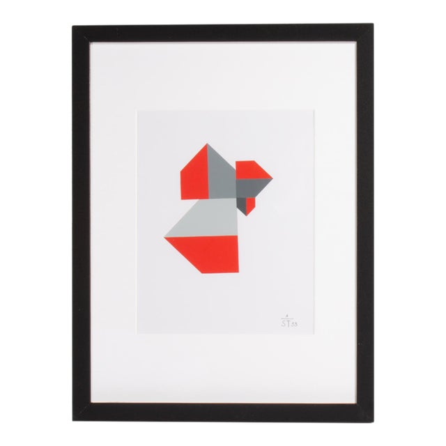 1995 “Konstruktion and Intuition” Serigraph Print by Anton Stankowski For Sale