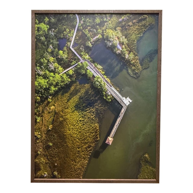 Aerial View of Dock, Framed Photograph, Artist Tom Schifanella For Sale