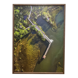 Aerial View of Dock, Framed Photograph, Artist Tom Schifanella
