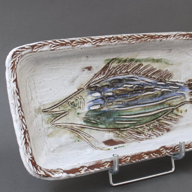 Vintage French Ceramic Tray by Albert Thiry, 1970s For Sale - Image 9 of 14