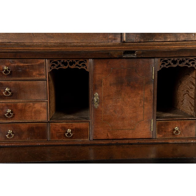 Antique English Mahogany Secretaire, 1700s For Sale - Image 13 of 15
