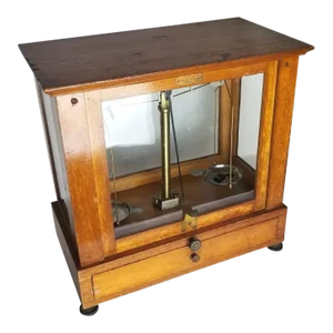 Mid-Century Wooden Apothecary Scale, Chemical Balance