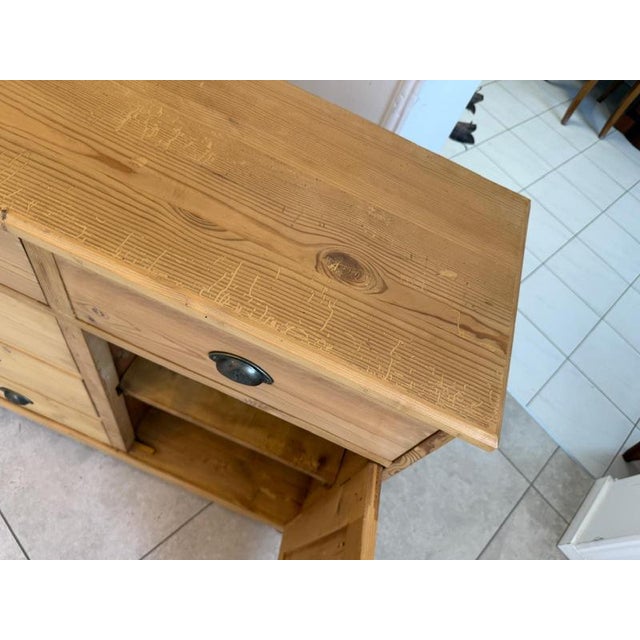 Art Nouveau 6-Piece Shop Chest in Spruce, 1890s For Sale - Image 6 of 12